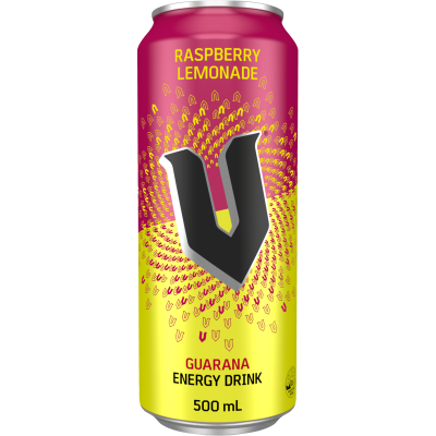 V Raspberry Lemonade Guarana Energy Drink 500ml