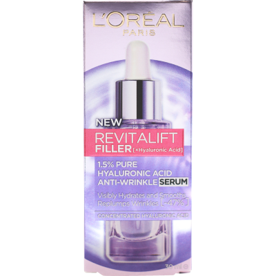 L'Oreal Paris Revitalift Filler 1.5% Pure Hyaluronic Acid Anti-Wrinkle Serum 30ml