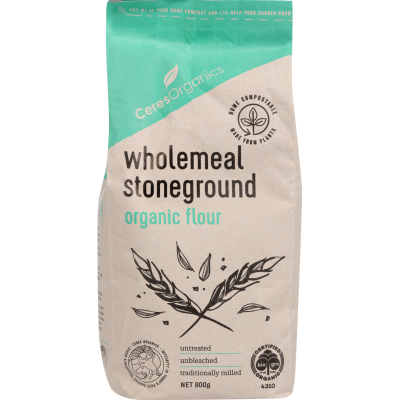 Ceres Organics Organic Wholemeal Stoneground Flour 800g