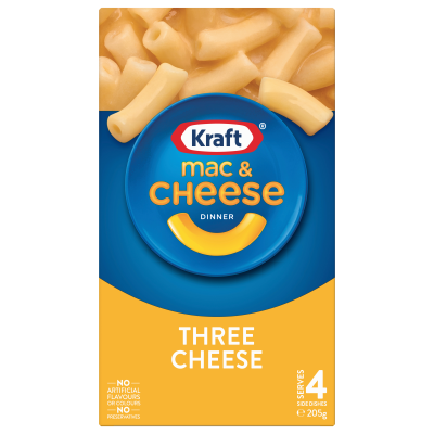Kraft Three Cheese Mac & Cheese Dinner 205g
