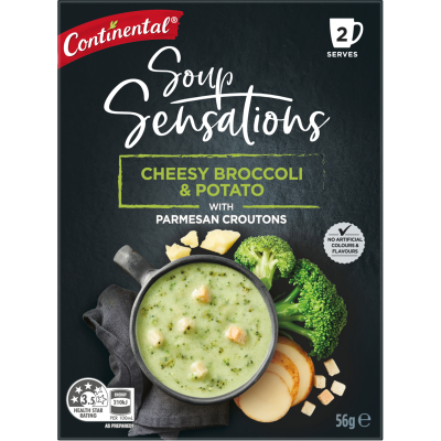 Continental Cheesy Broccoli & Potato With Parmesan Croutons Soup Sensations 56g