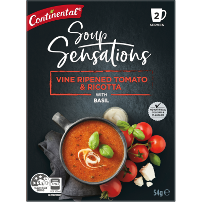 Continental Vine Ripened Tomato & Ricotta With Basil Soup Sensations 54g