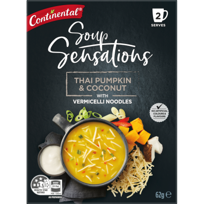 Continental Thai Pumpkin & Coconut With Vermicelli Noodles Soup Sensations 62g