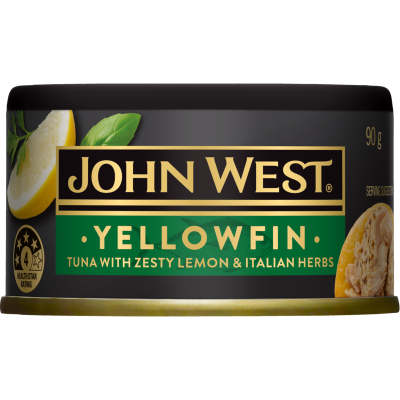 John West Yellowfin Tuna with Zesty Lemon & Italian Herbs 90g