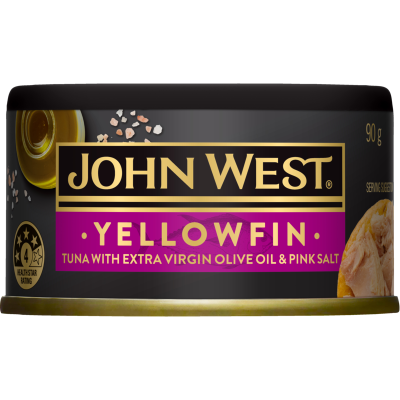 John West Yellow Fin Tuna With Extra Virgin Oil & Pink Sea Salt 90g