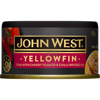 John West Yellow Fin Tuna Cherry Tomato Chilli Oil 90g