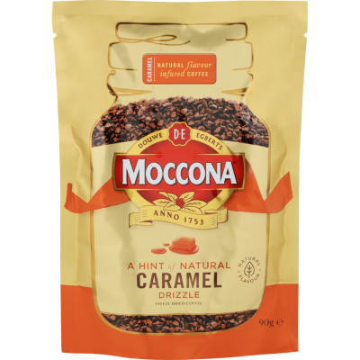 Moccona Caramel Flavour Infused Instant Freeze Dried Coffee Refill 90g