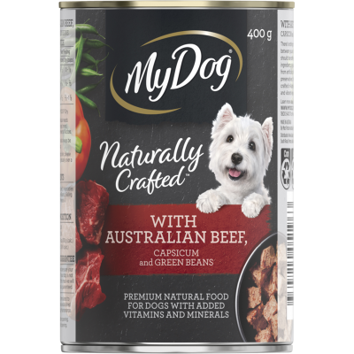 My Dog Natural With Australian Beef With Capsicum & Green Beans Dog Food 400g