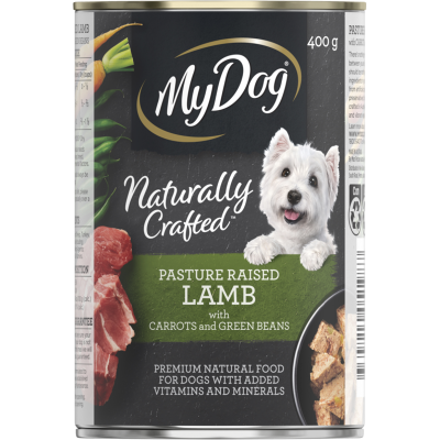 My Dog Natural Pasture Raised Lamb With Carrots & Green Beans Dog Food 400g