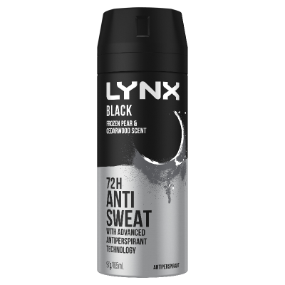 Lynx Black Frozen Pear & Cedarwood Scent 72hr Antiperspirant 165ml