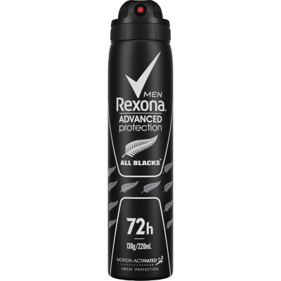 Rexona Men Advanced Protection All Blacks 72Hr Antiperspirant 220ml