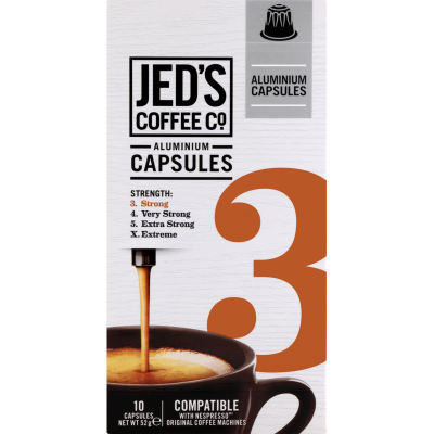 Jed's Coffee Co. 3 Strong Coffee Capsules 10pk