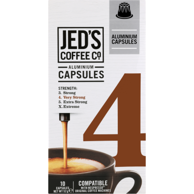 Jed's Coffee Co. 4 Very Strong Coffee Capsules 10pk