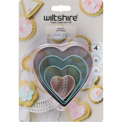 Wiltshire Heart Cutters Set 4pk