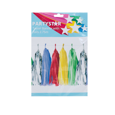 Korbond Tassel Banner With Foils ea