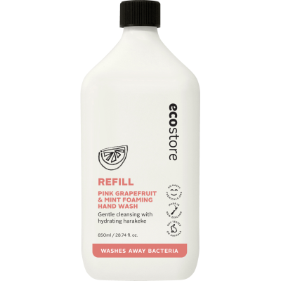 Ecostore Pink Grapefruit & Mint Foaming Hand Wash Refill 850ml