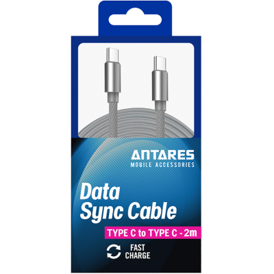 Antares Type C to Type C 2m Data Sync Cable 1pk