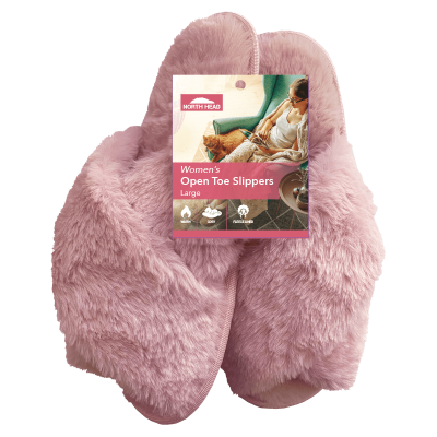 Stretto Asst Ladies Open Slippers 1pk