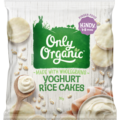 Only Organic Kindy Yoghurt Rice Cakes 1-5 Years 30g