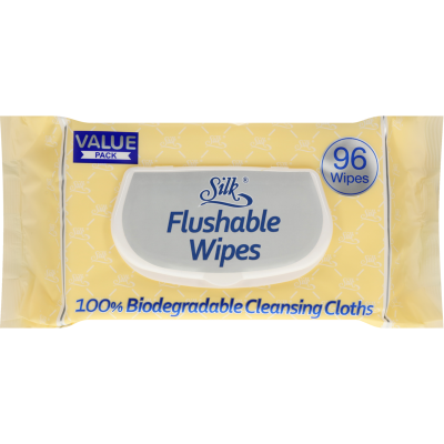 Silk Flushable Wipes 96pk