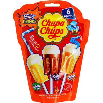 Chupa Chups Fizzy Drinks Lollipops 6 x 15g