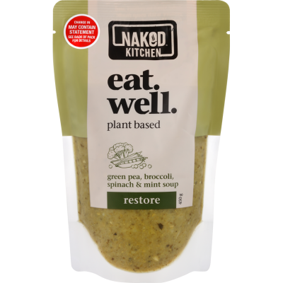 Naked Kitchen Eat Well Green Pea Broccoli Spinach & Mint Soup 450g