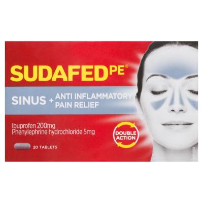 Sudafed PE Sinus + Anti Inflammatory Pain Relief Tablets 20pk