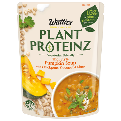 Wattie's Plant Proteinz Thai Style Soup With Chickpeas Coconut & Lime 330g
