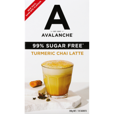 Avalanche 99% Sugar Free Turmeric Chai Latte Coffee Sticks 10 x 20g