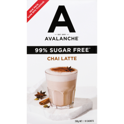 Avalanche 99% Sugar Free Chai Latte Coffee Sticks 10 x 20g