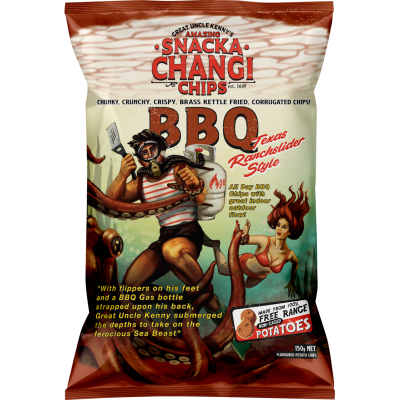 Snacka Changi Chips BBQ Kettle Fried Potato Chips 150g