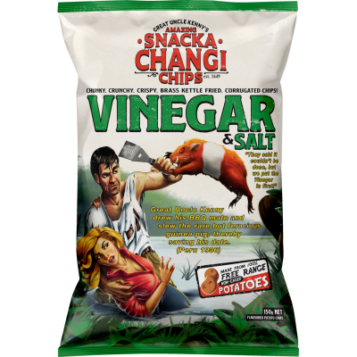 Snacka Changi Chips Vinegar & Salt Kettle Fried Potato Chips 150g
