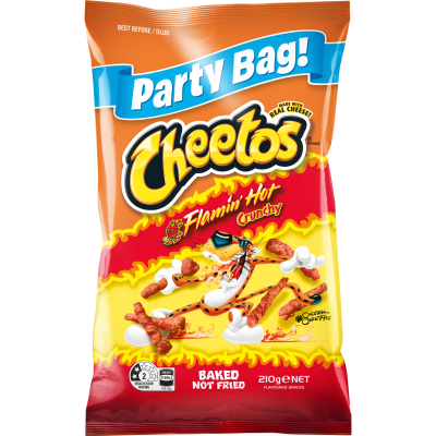 Cheetos Flamin' Hot Crunchy Snacks 210g