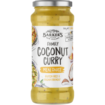 Barker's Family Coconut Curry Meal Sauce 500g