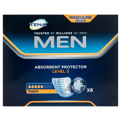 Tena Level 3 Super Absorbant Protector Pads For Men 8pk