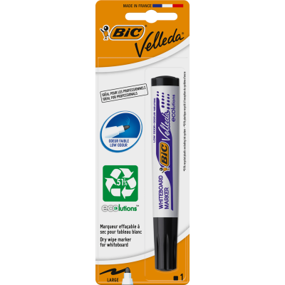 Bic Velleda Black Fine Whiteboard Marker 1pk