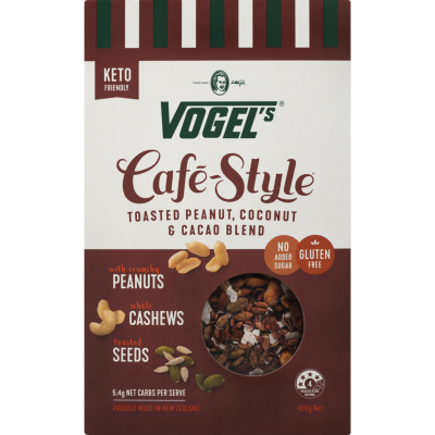 Vogel's Cafe-Style Toasted Peanut Coconut & Cacao Blend Muesli 400g