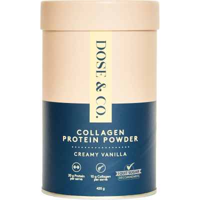 Dose & Co Creamy Vanilla Collagen Protein Powder 420g