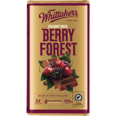 Whittaker's Berry Forest Creamy Milk Chocolate Block 250g