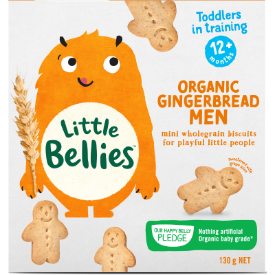 Little Bellies Organic Gingerbread Men 12+ Months 130g