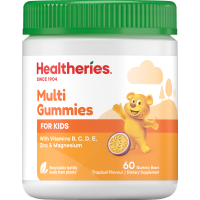 Healtheries For Kids Tropical Flavour Multi Gummies 60pk