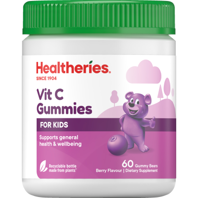 Healtheries For Kids Berry Flavour Vit C Gummies 60pk