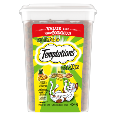 Temptations Mixups Chicken Catnip & Cheddar Flavours Treats For Cats 454g