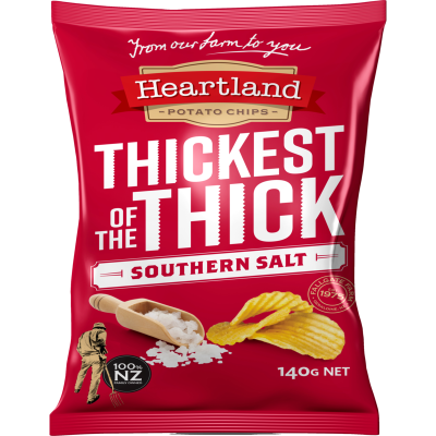 Heartland Thickest Of The Thick Southern Salt Potato Chips 140g