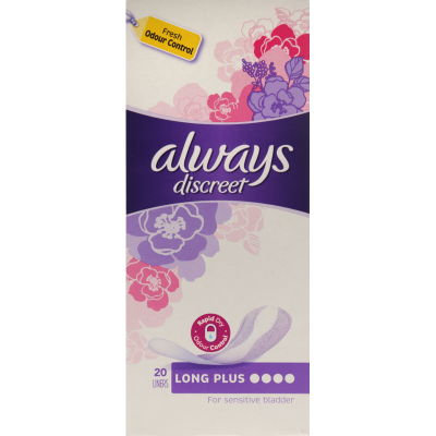 Always Discreet Long Plus Pad Liners 20pk