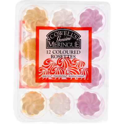 Cowell's Genuine Meringue Coloured Rossettes 12pk