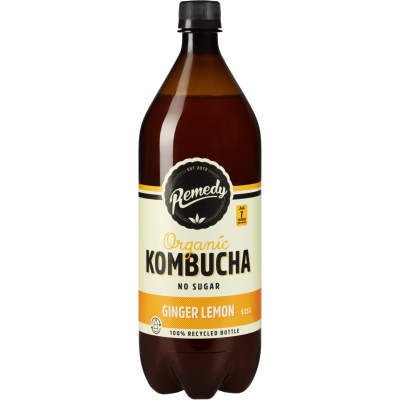 Remedy Ginger Lemon Organic Kombucha 1.25l