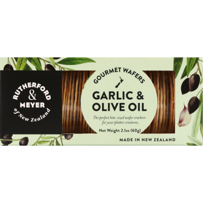 Rutherford & Meyer Garlic & Olive Oil Gourmet Wafers 60g
