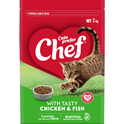 Chef Tasty Chicken & Fish Cat Food 2kg