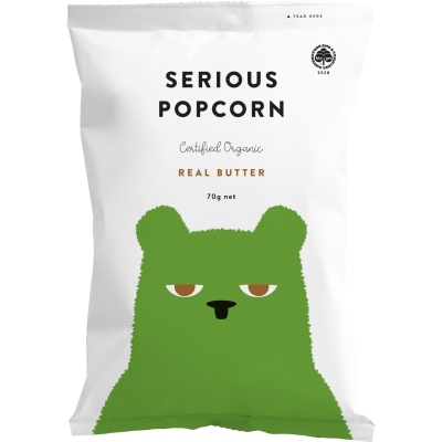 Serious Popcorn Organic Real Butter Popcorn 70g